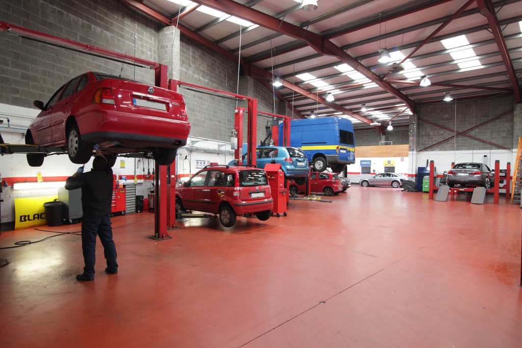 Cars undergoing a pre NCT check